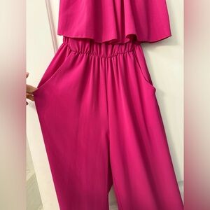 Fuschia pink jumpsuit